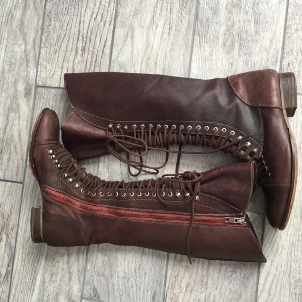 Steve Madden lace up knee high boots